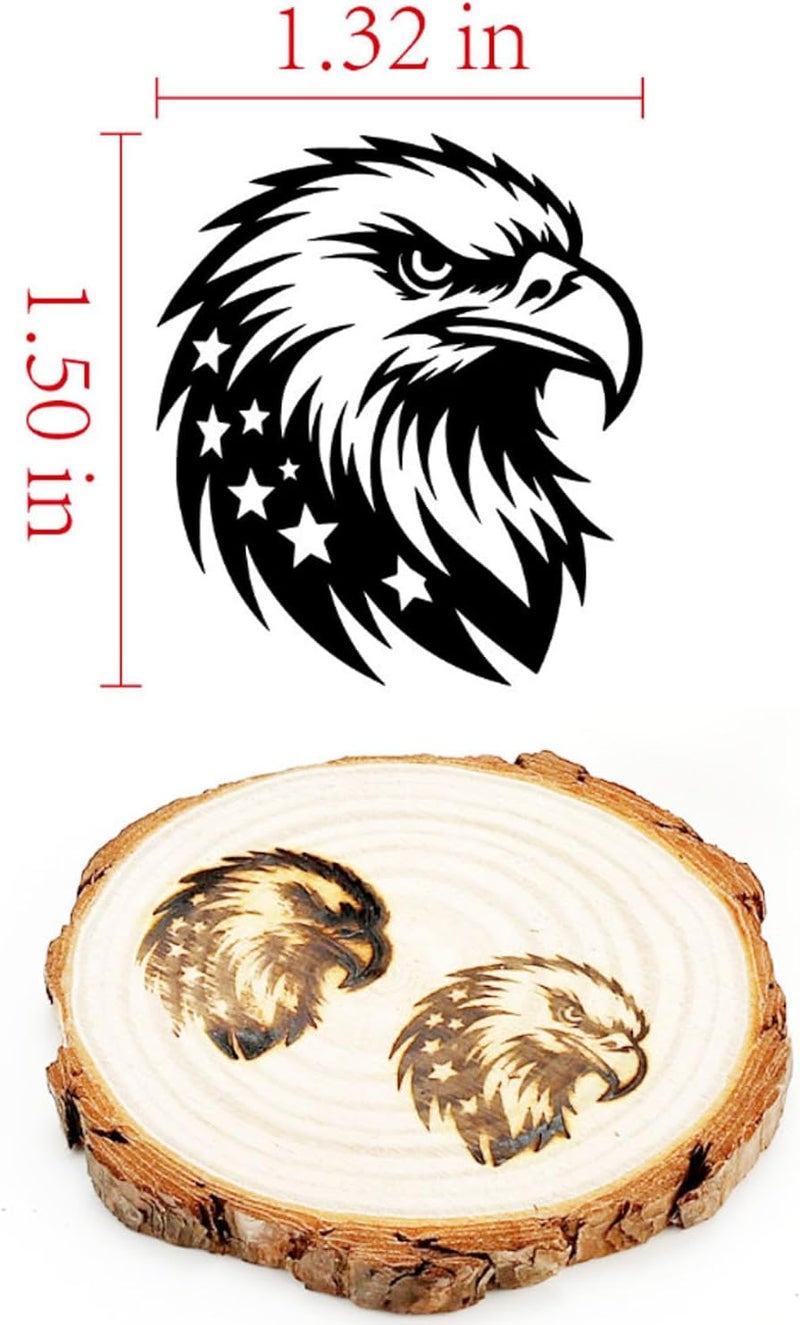AIMOADO American Eagle Branding Iron Stamp, 1 1/2" Wood Branding Iron Personalized Logo for Meat, Burger, Wood, Hats with Full Set Tools - Image 2
